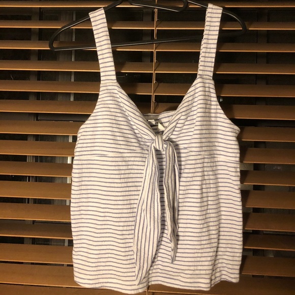 Lucky Brand Striped Tank Top, Blue & White - Picture 1 of 3